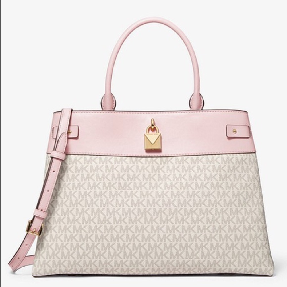 Michel Kors Gramercy Large Logo & Leather Satchel